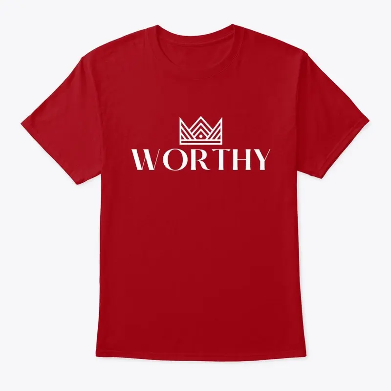 Adult Worthy Tee White Text