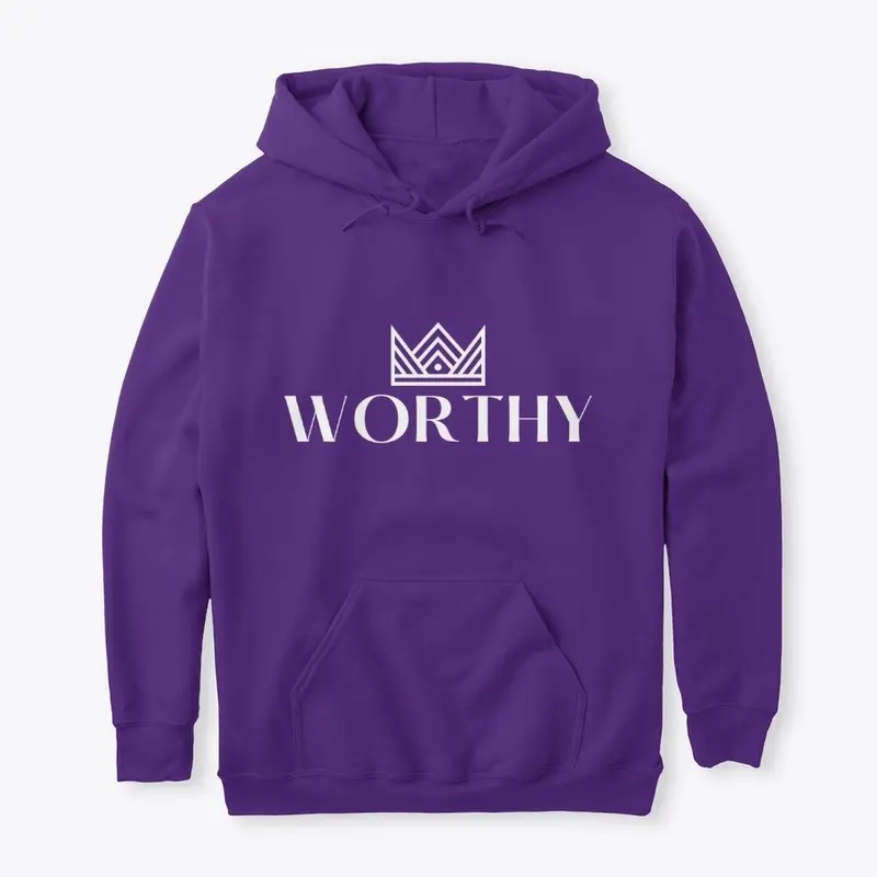 Worthy crown hoodie white print