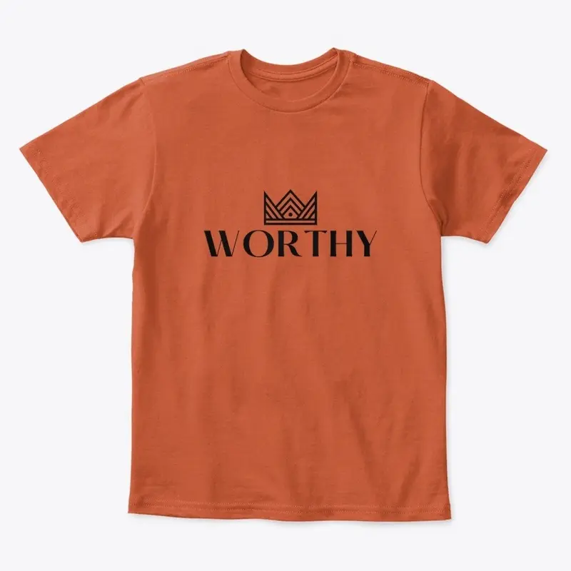 Worthy Kid's Tee Black Text